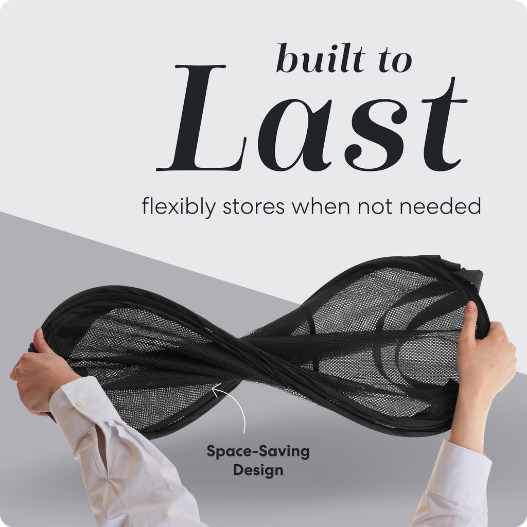 Mesh Pop-Up Hamper Collapsible with Side Pocket 2-Pack