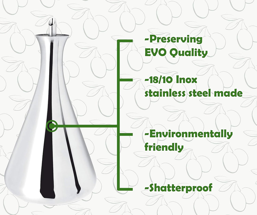Olive Oil Dispenser - Belly Oil And Vinegar Cruet By Olipac - 500ml.