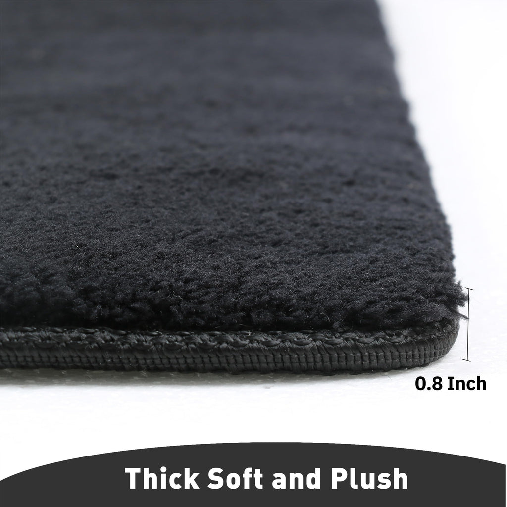 Ultra Plush Carpet 9.5 X 36 Inch Black 2 Pcs