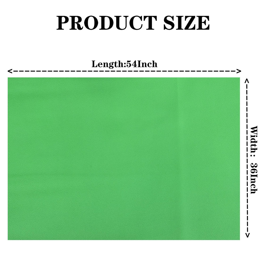 Faux Leather Sheet 54"x36" Durable Fabric for Upholstery, Home Decor, and DIY Sewing Projects (Green, 1 Yard)