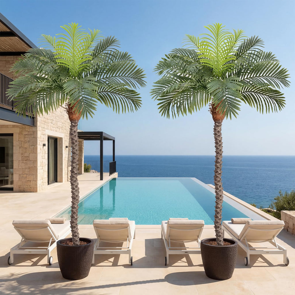 6ft Tall Artificial Phoenix Palm Tree for Outdoor Indoor Decor, Large Faux Coconut Silk Palm Tree Tropical Fake Tree