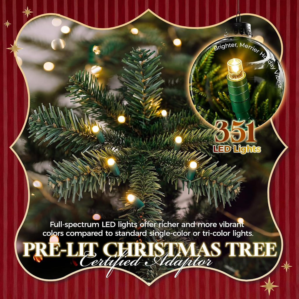 Prelit Pencil Christmas Tree, RGBW Lights, App Control