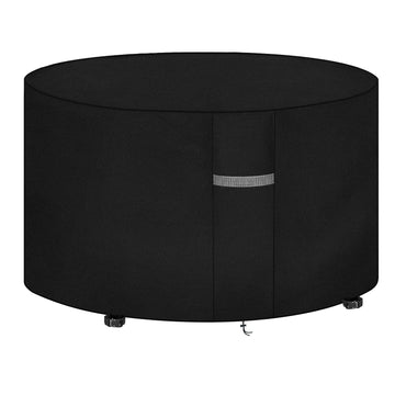 Patio Table Cover Waterproof Outdoor Furniture Covers Anti-UV Garden Table and Chairs Set Cover with Air Vent, Round