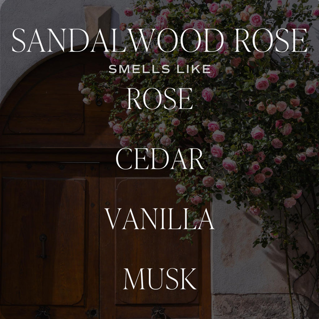 Sandalwood Rose Reed Diffuser - Room Decor Aesthetic with Long-Lasting Premium Fragrance of Green, Leafy, Winey