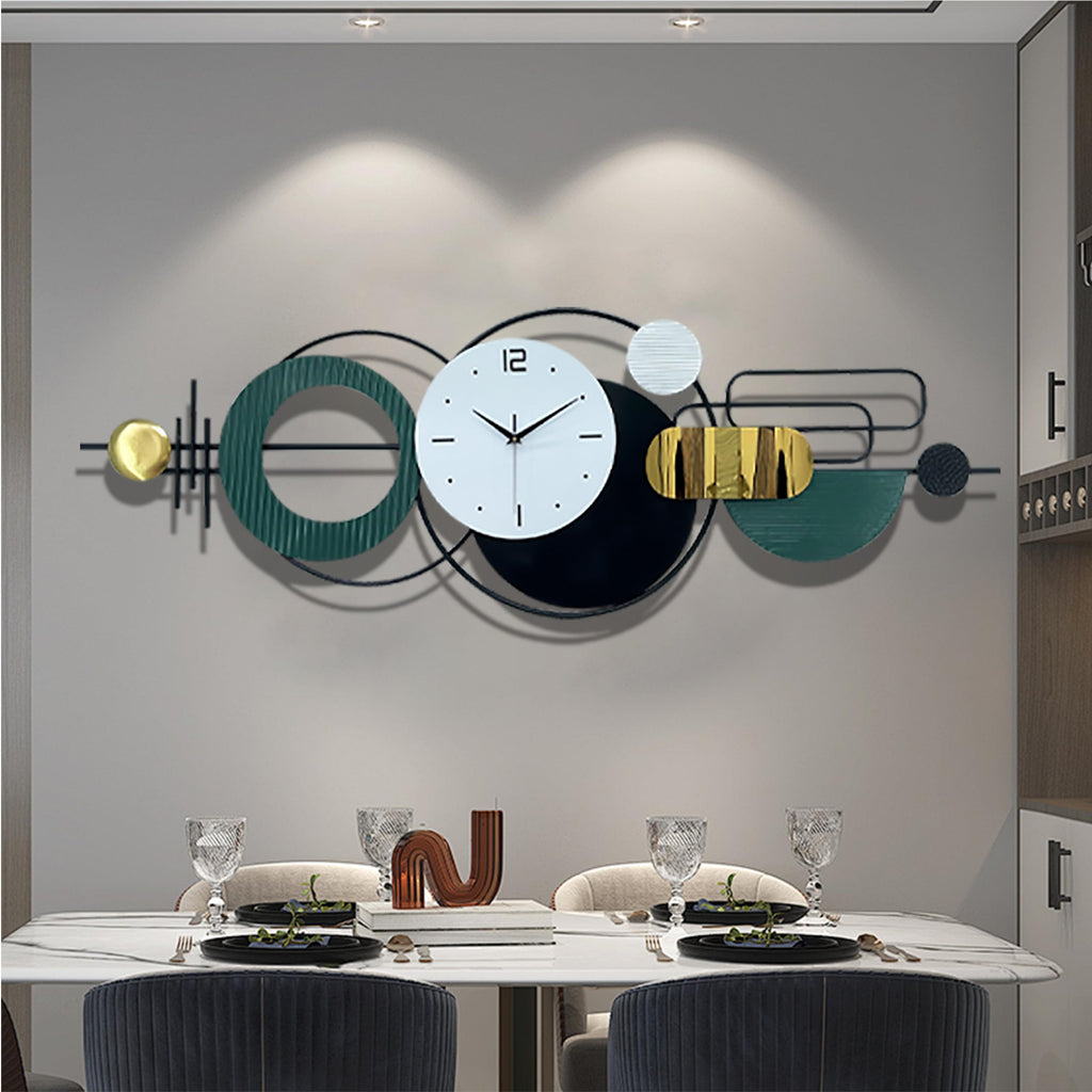 59"Oversized Wall Clock, Large Modern Metal Wall Art