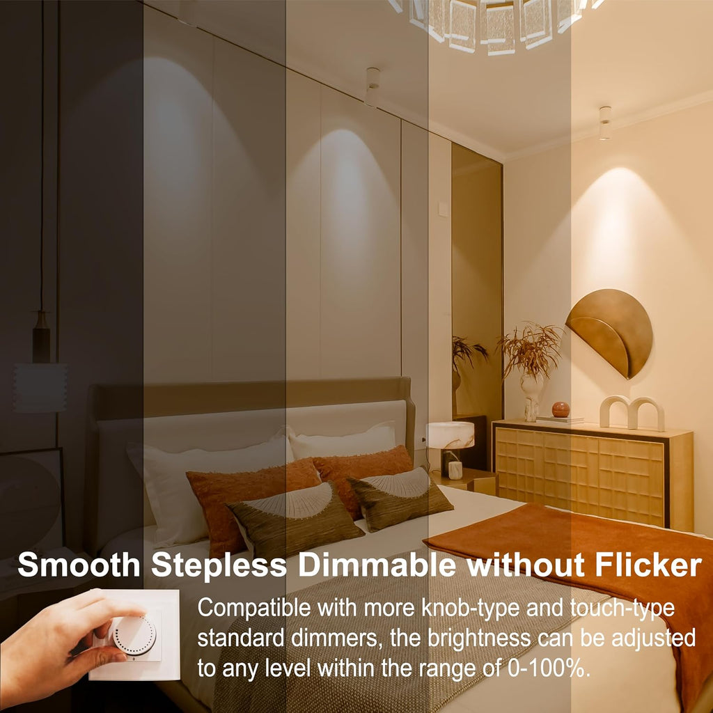 MR16 GU10 LED Bulb Dimmable, 3000K Warm White, 7W Equivalent 75W, 25,000 Hours Lifetime, Energy Efficient Soft White