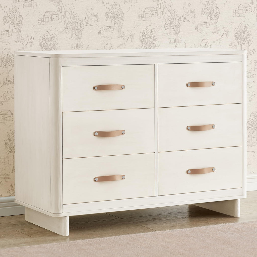 BabyGap Skye 6 Drawer Dresser with Interlocking Drawers Greenguard Gold Certified, Antique White