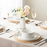 Plates and Bowls Sets, 24 Pieces Ceramic Dinnerware Set for 8, Stoneware Dishware Dishes Set