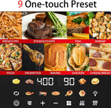 16 Qt Air Fryer Toaster Oven Combo with Ceramic Coating and Viewing Window, XL 9-In-1 Convection Oven, Top 1700W