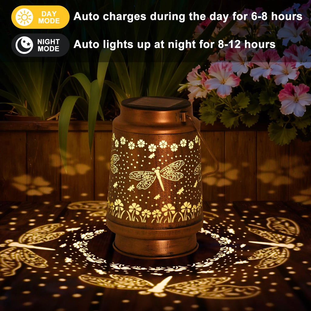 Butterfly Solar Lanterns Outdoor Waterproof, Garden Decor 2 Pack