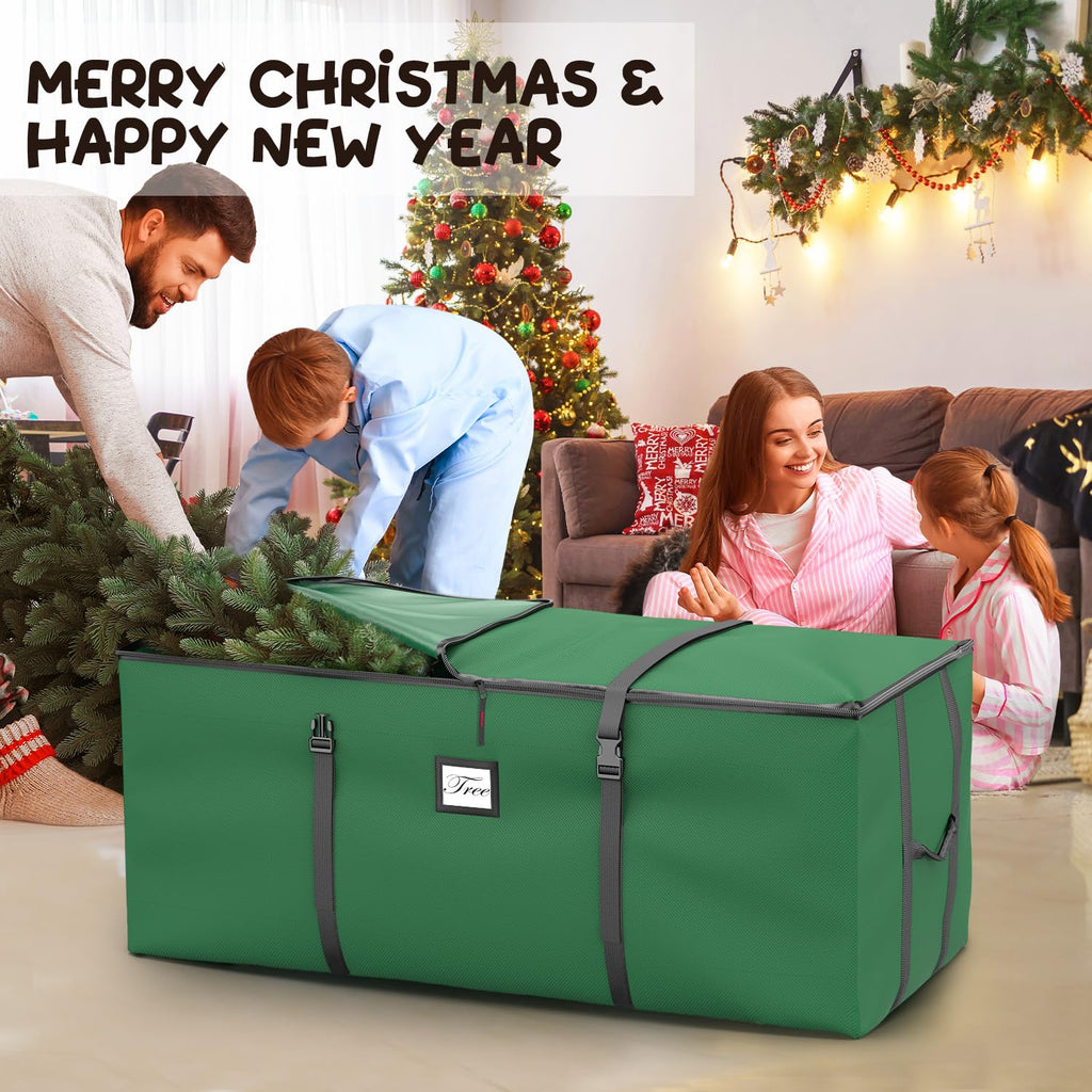 Christmas Tree Storage Bag, Large Artificial Christmas Tree, 9 Ft Anti-Tear Heavy-Duty 600D Oxford Cloth Christmas