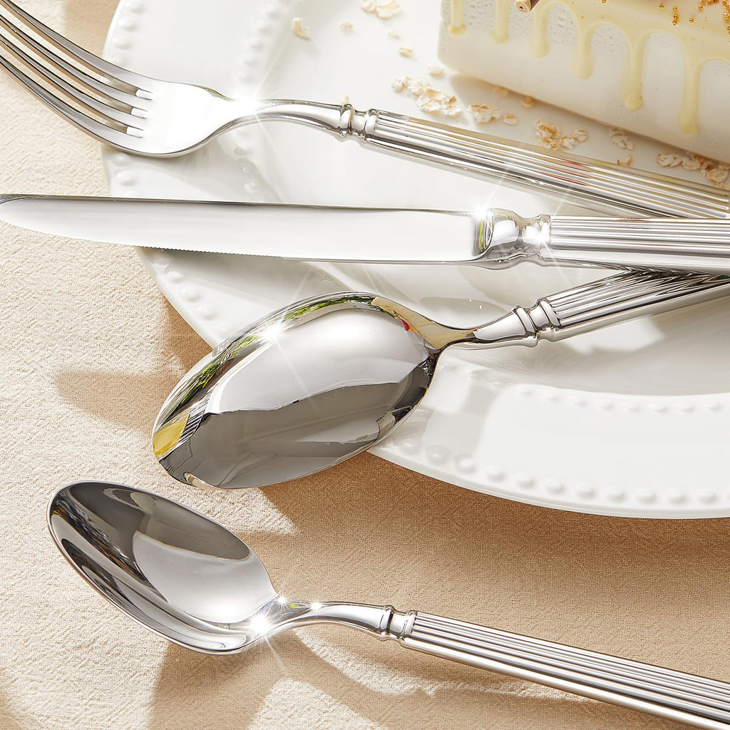 60-Piece Silverware Set, 18/10 Stainless Steel Flatware Set