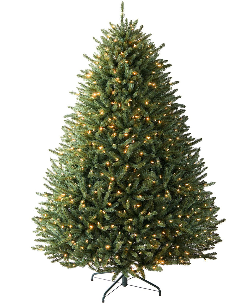 9FT Pre-lit Christmas Tree Premium Artificial with 1500 Clear LED Lights, Full Hinged Blue Spruce Full Xmas Tree 9