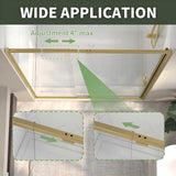 Pivot Glass Shower Door, 38-42" W x 71" H, 1/4"(6mm) Clear SGCC Tempered Glass, Brushed Gold Finish
