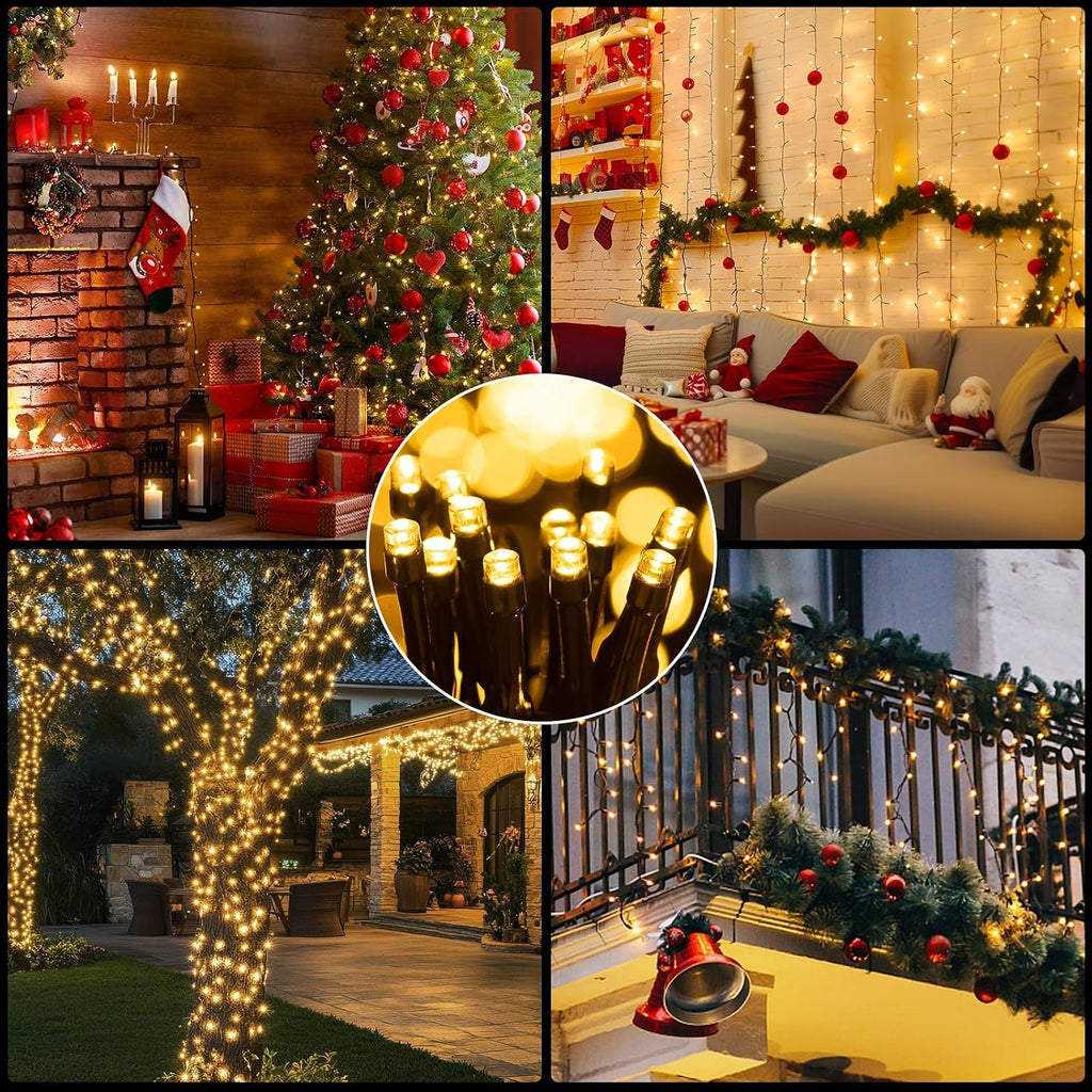 Lights Plug-in 52FT 800LEDs Cluster String Lights Indoor Outdoor