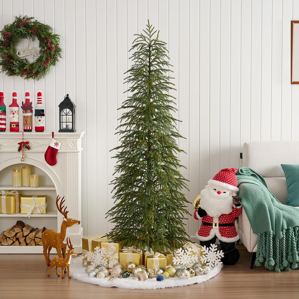 Unlit Christmas Tree 6ft, Skinny Slim Pencil Xmas Tree