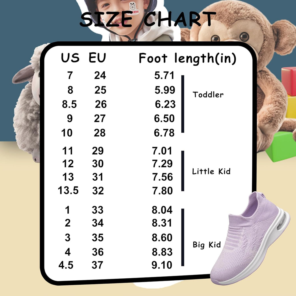 Kids Sock Shoes Boys Girls Sneakers Athletic Fitness Tennis Walking School Shoes for Toddler/Little Kid/Big Kid