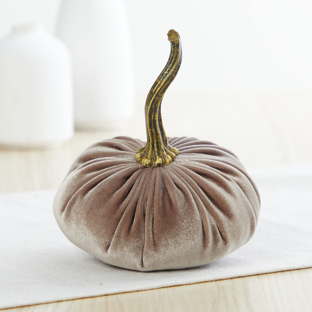 Set of 4 Velvet Pumpkin (Sm Gray Taupe Ivory Blush)