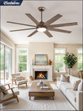 60" Ceiling Fan with LED Light and Remote - Antique Bronze