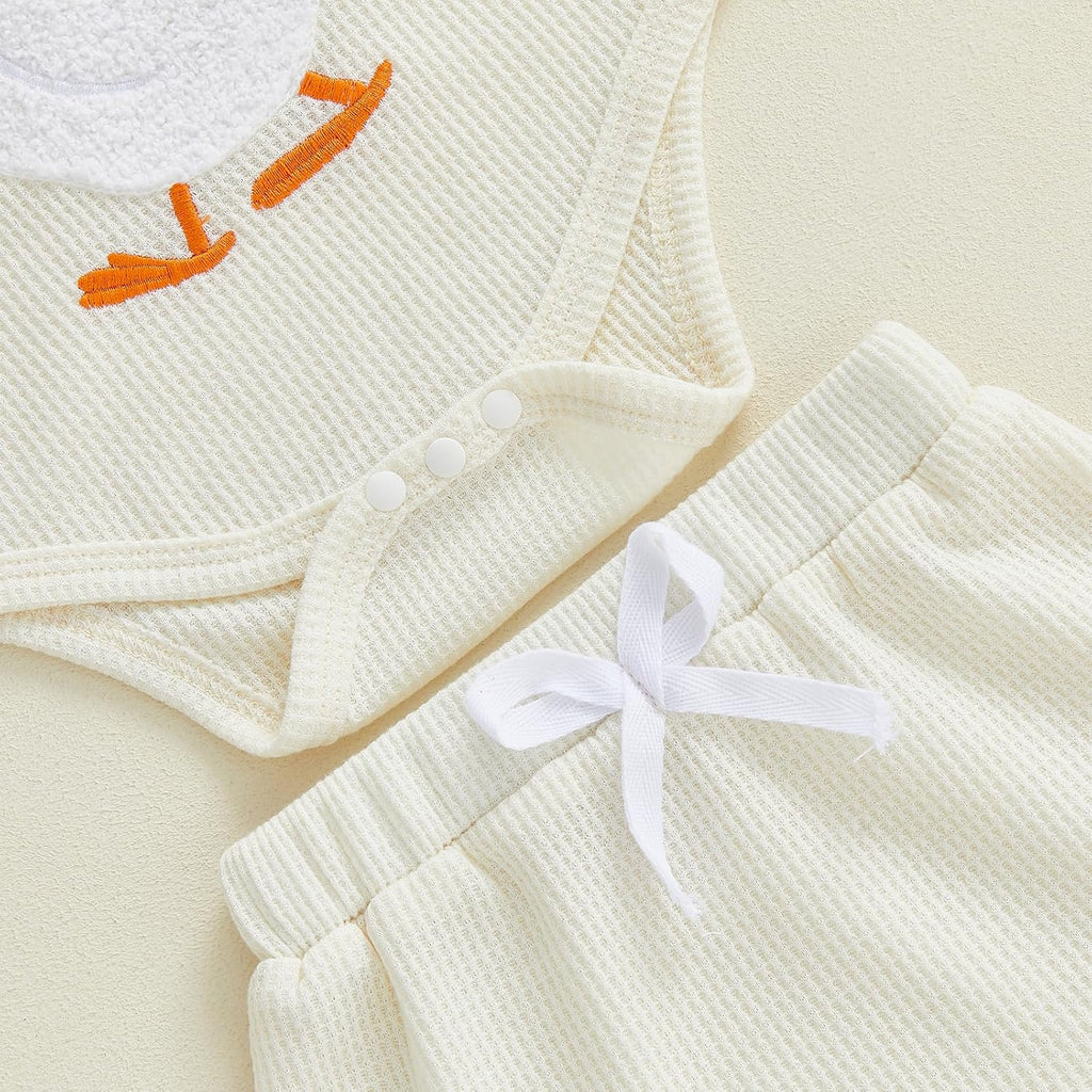 Baby Girl Clothes Infant Sleeveless Romper Bodysuit + Ruffle Bloomers Shorts+Headband Newborn Summer Outfits Set