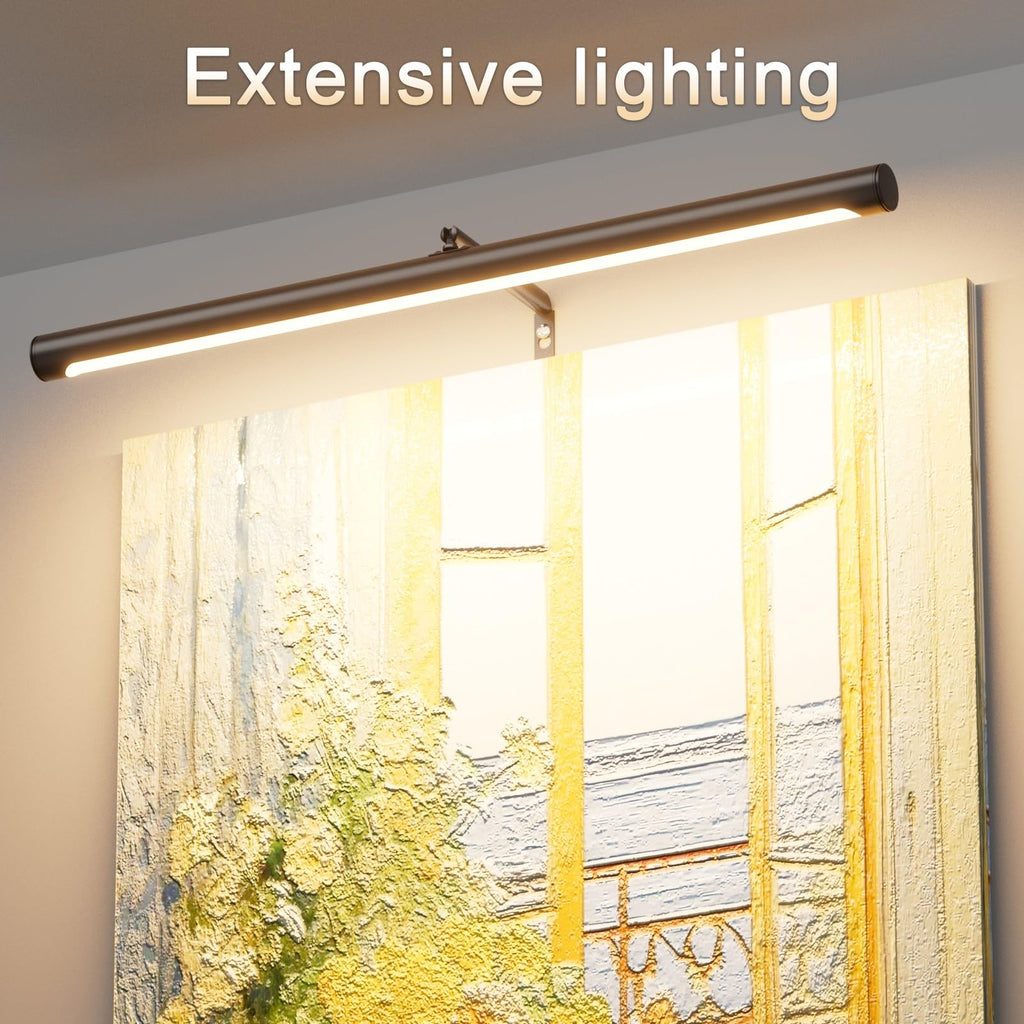 24" Plug in Picture Light 9W Black Art Light with Remote