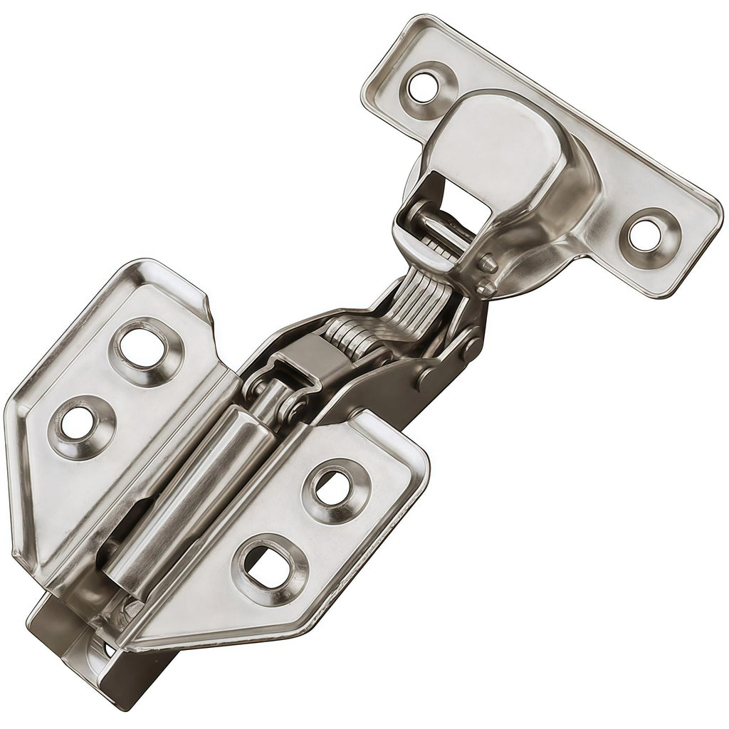 2 Pack 26mm Mini Cup Hinge for Cabinet, Inset, Soft Close Cabinet Door Hinge for Thin Door, Nickel Plated