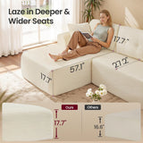 Boneless Couch, Modern Cloud Couch with Deep Seat, Corduroy Sofa for Living Room, Bedroom
