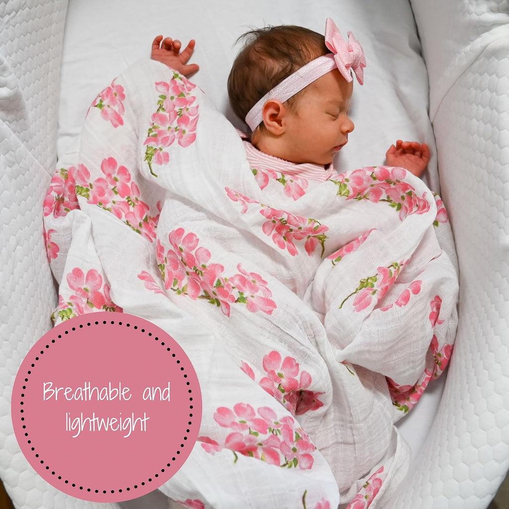 Muslin Swaddle Blanket, 47 x 47, Newborn Receiving Blanket