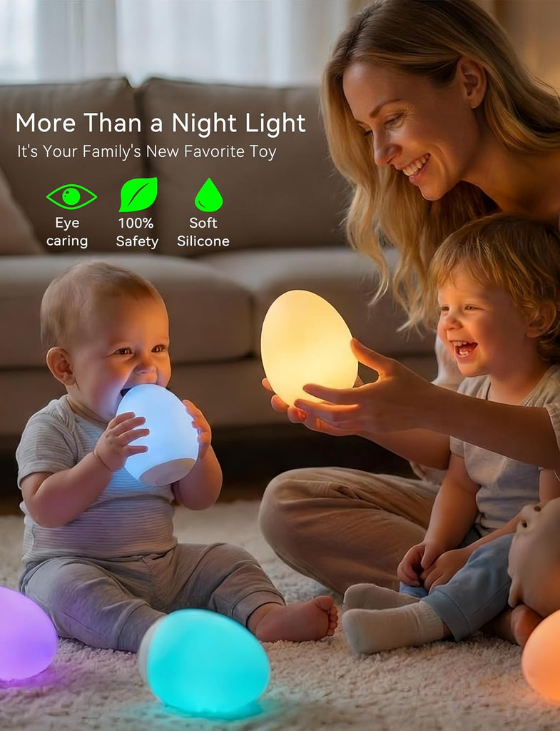 Night Light for Kids, 7 Colors Changing Egg Light