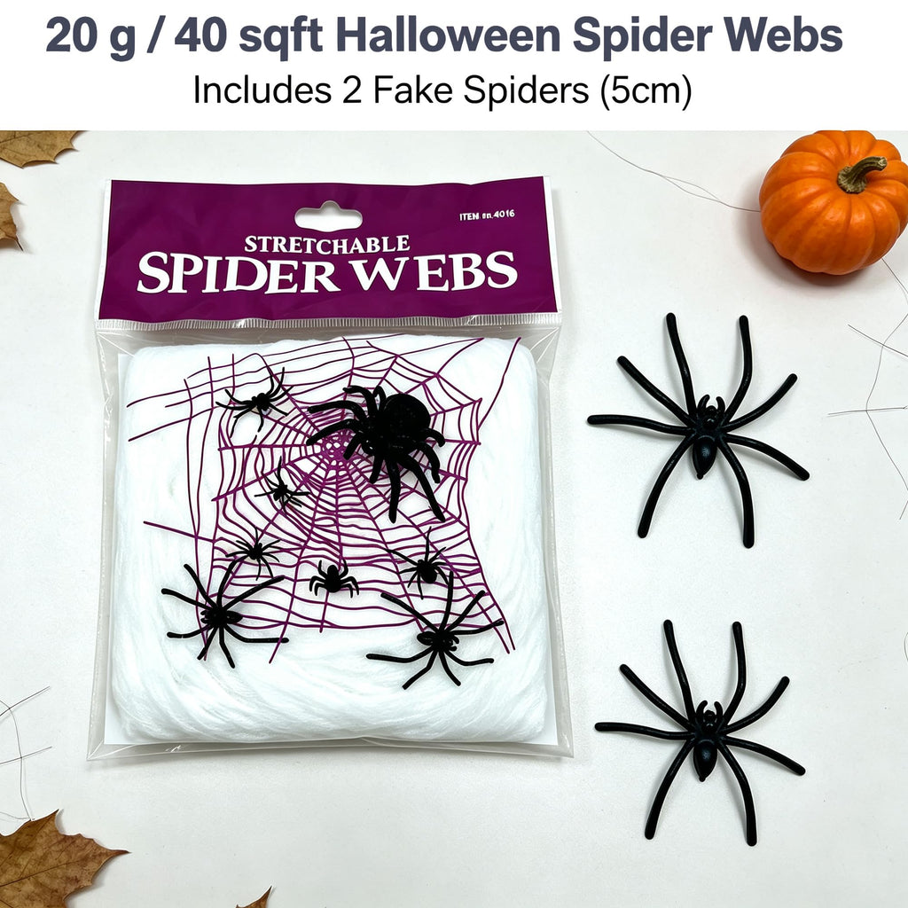 Halloween Backdrop 8x6FT with Spider Web Kit, Graveyard Cemetery Banner