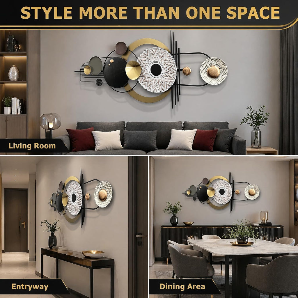Large Modern 3D Wall Art Metal Sculpture