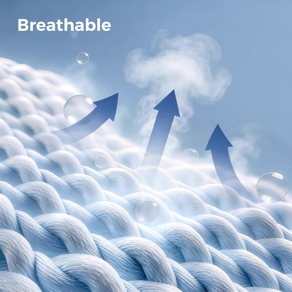 Cooling Mattress Pad King Size for Hot Sleepers Pillow Top Cover | Dusty Blue 78x80 Inches Ultra Soft Mattress