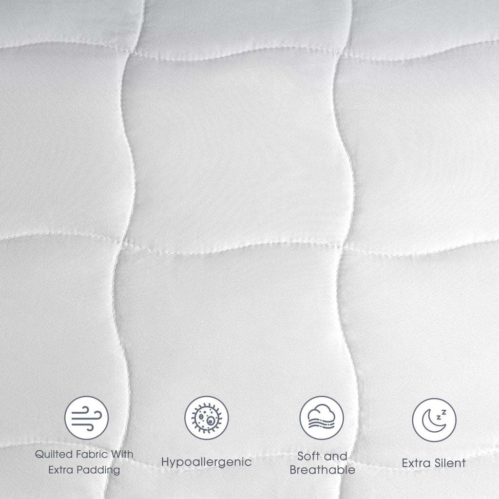 Multi-Zone Heated Mattress Pad King, Quilted Surface, Preheat & Memory