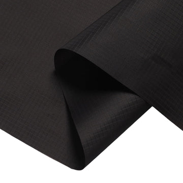 Outdoor Fabric by the Yard - Black Ripstop Fabric - Water Repellent, Lightweight Polyester Fabric for Sewing, Covers