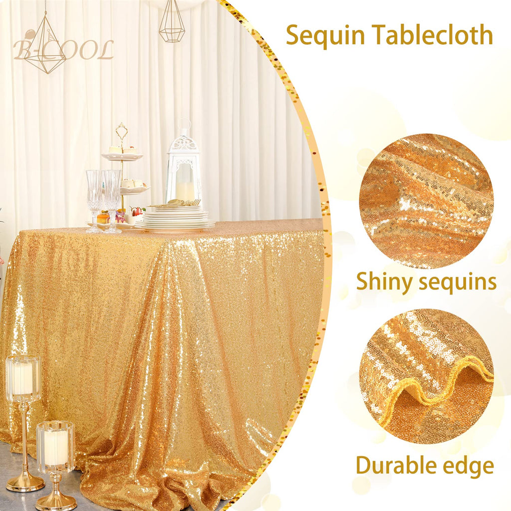 Gold Sequin Tablecloth Party Glitter Tablecloth Sparkly Table Cloth
