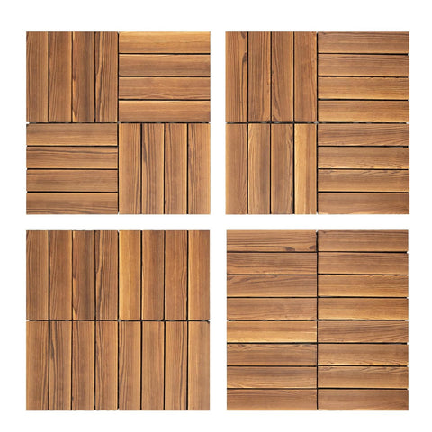 36 Pcs Patio Tiles, Interlocking Deck Tiles Outdoor with 32 Support Points, Deck Flooring Outdoor Waterproof All