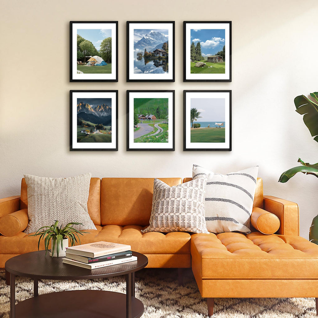 11x14 Picture Frame Bulk-6 Pack, Photo Frame with HD Plexiglass, Display Pictures 8x10 with Mat or 11x14 Without Mat