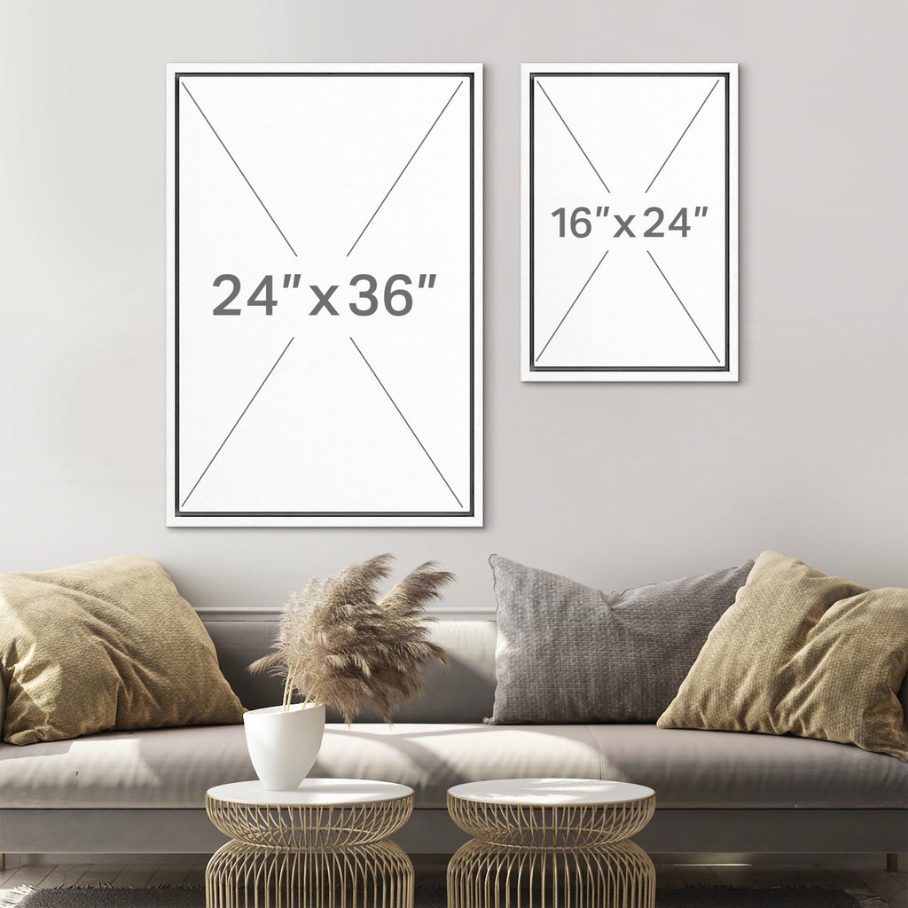 Framed Canvas Print Wall Art Set Beige Abstract Neutral Illustrations Minimal Decorative Bohemian Nordic - 16"" x24