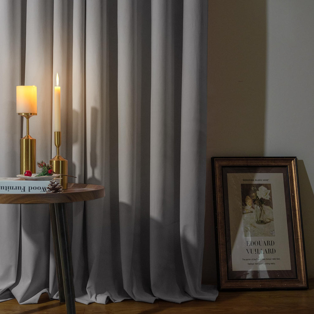 72 Inch Length Velvet Blackout Curtains with Grommet 2 Panels
