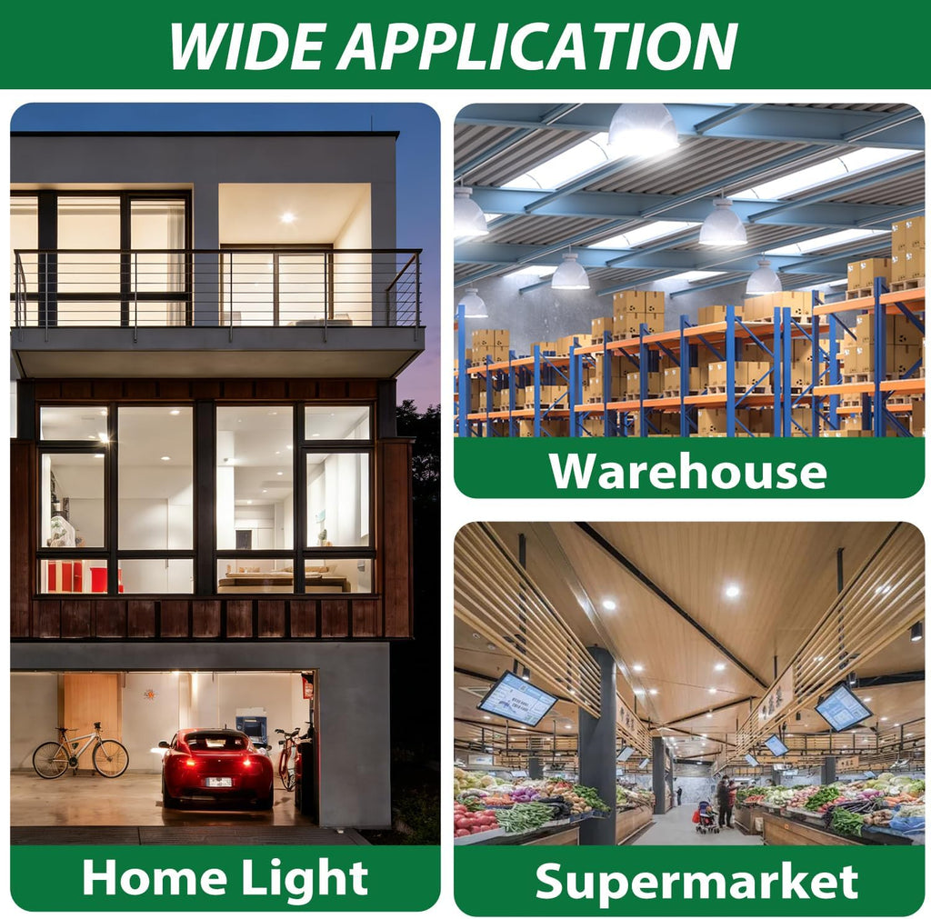 2Pack 400W Equivalent LED Corn Light bulb, 50W LED Corn Bulb Cob Light, 5000K Daylight White, 5500 Lumens, E26/E27