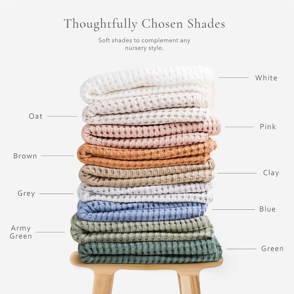 Waffle Baby Blanket for Boys & Girls, Soft Newborn Swaddle Blanket