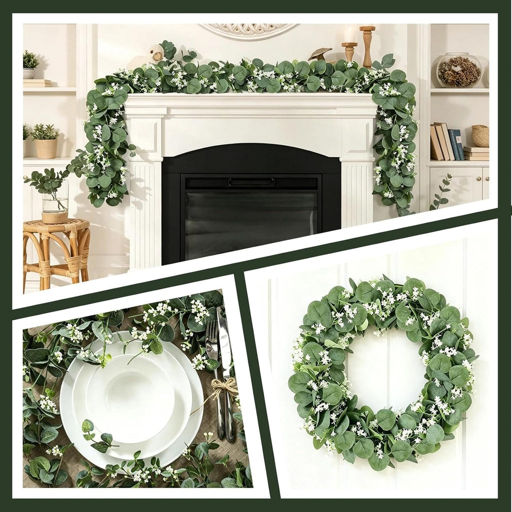 Artificial Eucalyptus Garland - Set of 2