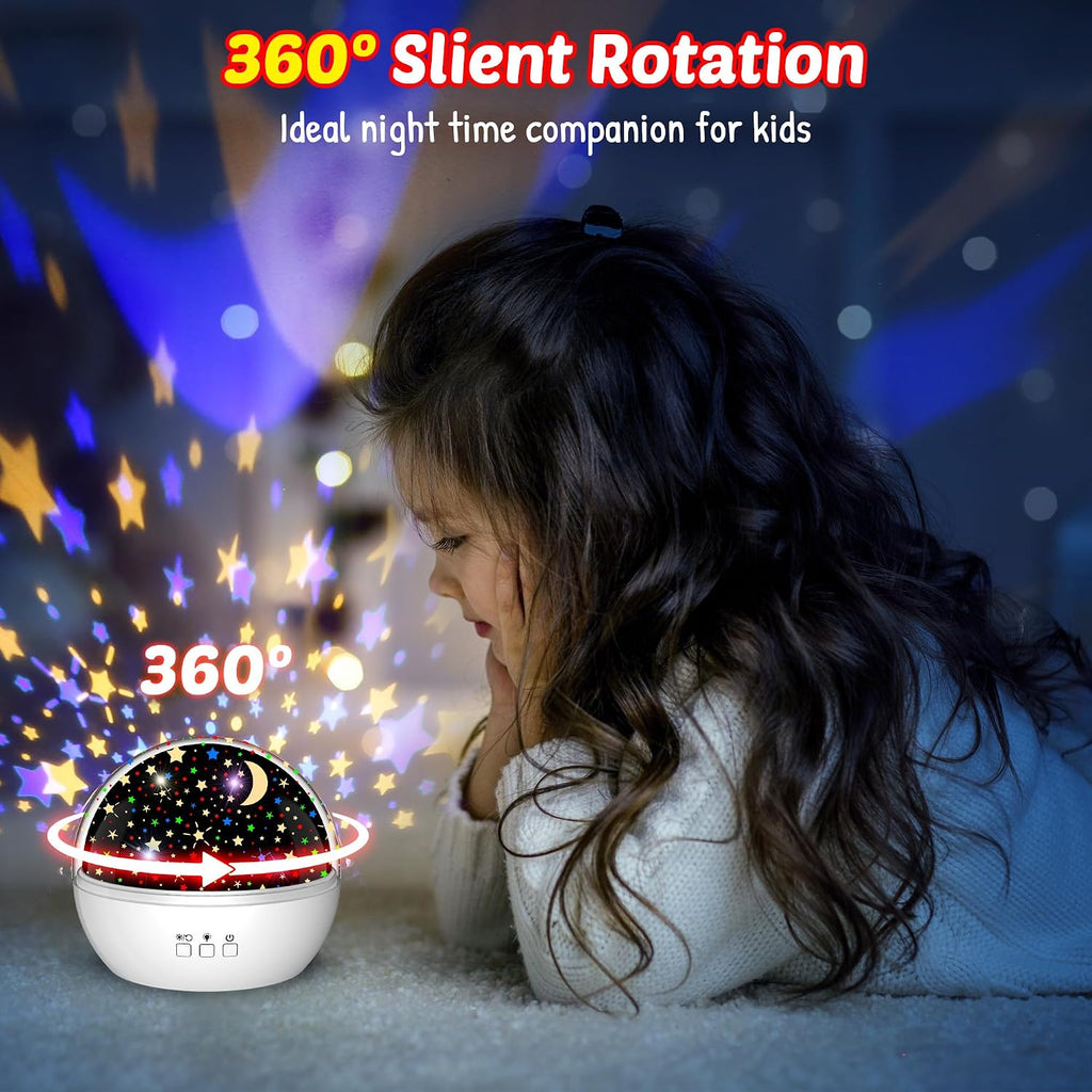 Christmas Snowflake Projector Lights Indoor | Snowfall Nightlight and Kid Star Projector | Indoor Xmas Night Light