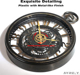 Decorative Wall Clock - Oversized 3D Steampunk Large Wall Clock, Vintage Industrial Steampunk Large Clock for Living Room Décor