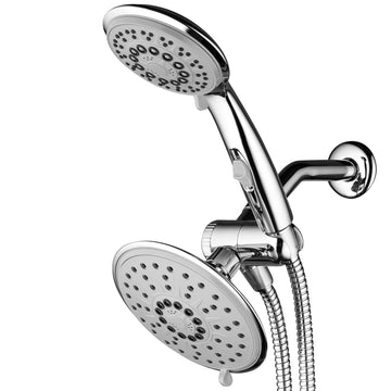 High Pressure 30-mode Dual 6" Rainfall Handheld Shower Head Combo