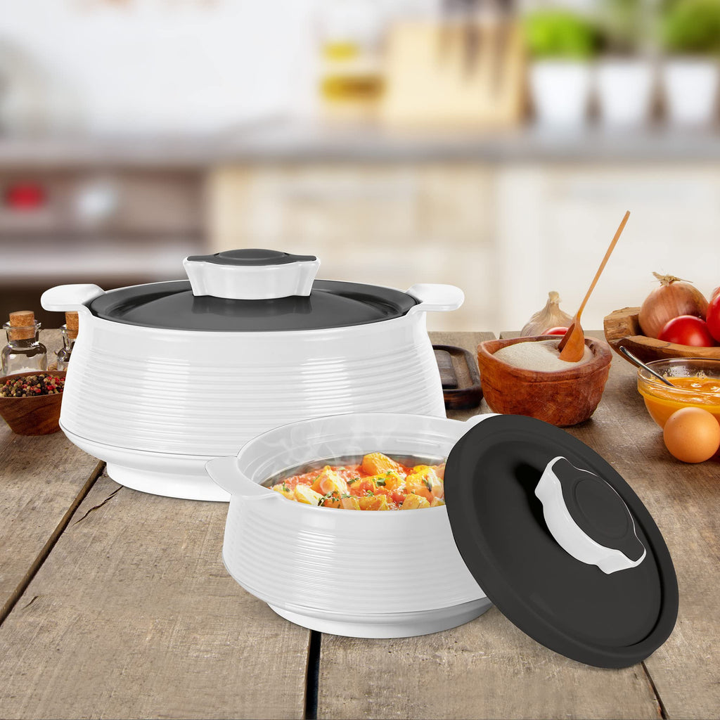 Casserole Set of 3 (62, 45 & 28 oz) PU Insulated Hot Pot for Food
