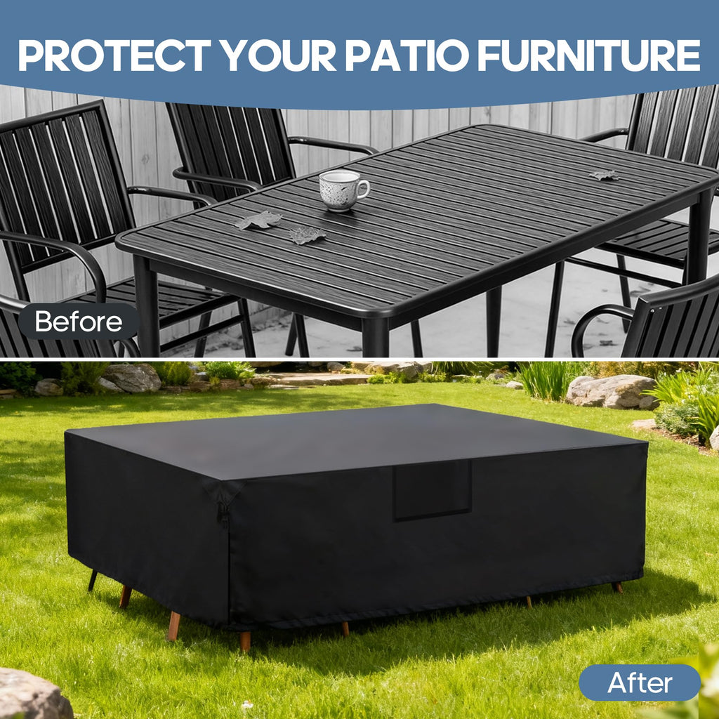 Outdoor Furniture Cover 600D Waterproof Patio Sofa Cover 111" X 74"
