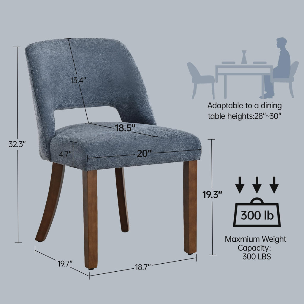 Upholstered Dining Chairs Set of 4, Modern Fabric Kitchen Chairs