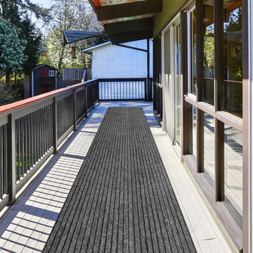 Runner Rug 2 ft x 6 ft Indoor/Outdoor Low Profile, Hallway, Kitchen, Patio, Deck Area, RV, Entryway, Garage, with