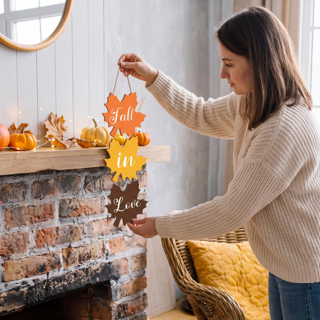 Fall in Love Wooden Sign, Fall Decorations Decor